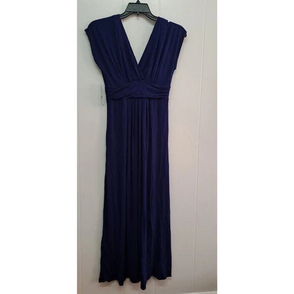 Xscape Women's Casual Cocktail Sleeveless V-Neck Maxi Blue Dress Size‎ 8 - Picture 9 of 14